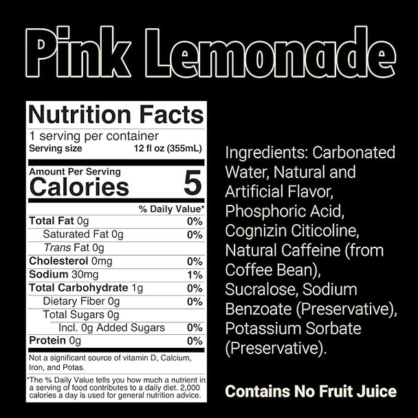 Raw Cbum Energy Drink 12 Onzas 12 Pink Limonade
