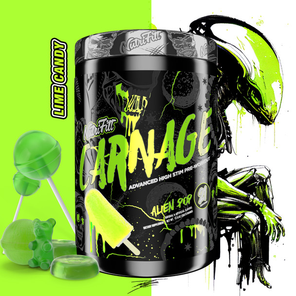 Nutrifitt Carnage Advanced Pre - Entreno 21 Porciones Alien Pop