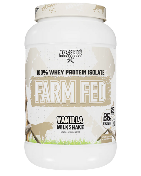 Axe y Sledge Whey Farm Fed Aislado 28 Porciones Vanilla Milkshake