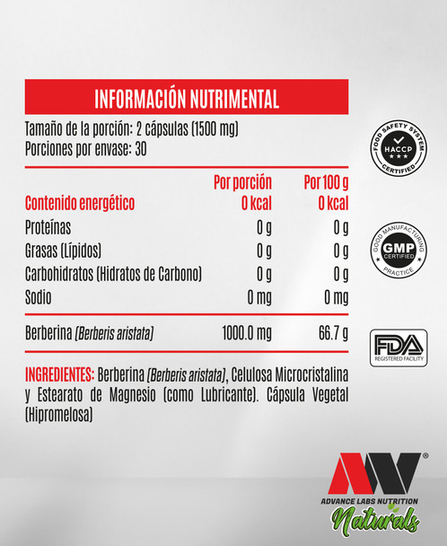 Advance Berberina 60 Cápsulas