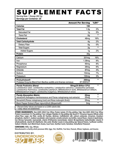 Panda Fuel Premium Protein 2 Libras Cinnamon Toast