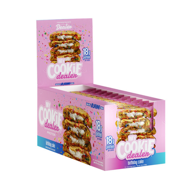 Raw My Cookie Dealer 113 g 12 Paquete Birthday Cake