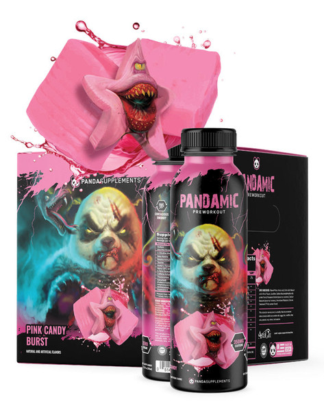 Panda Pandamic Lista para Beber 12 Paquete Pre - Entreno Pink Candy Burst