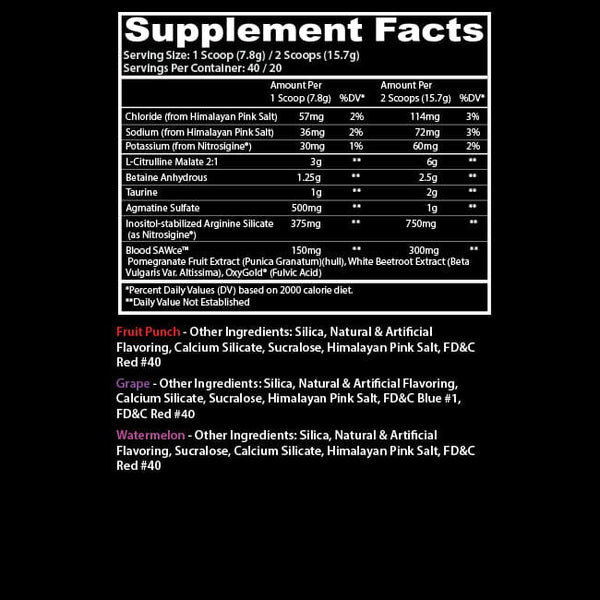 Insane Labz Saw Series Blood Bath Non Estimulante Pro 40 Porciones Fruit Punch