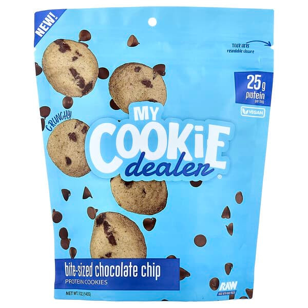 Raw My Cookie Dealer Bite Sized 6 Bag 142 Grs Chocolate Chip