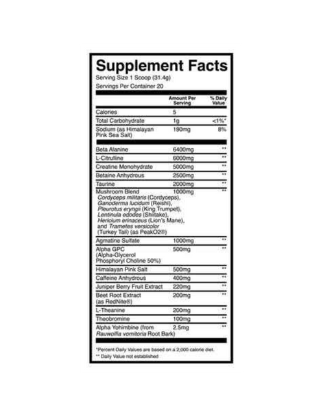 Raw Thuper Thavage Pre-Entreno 20 Porciones Christopher Secret Stuff