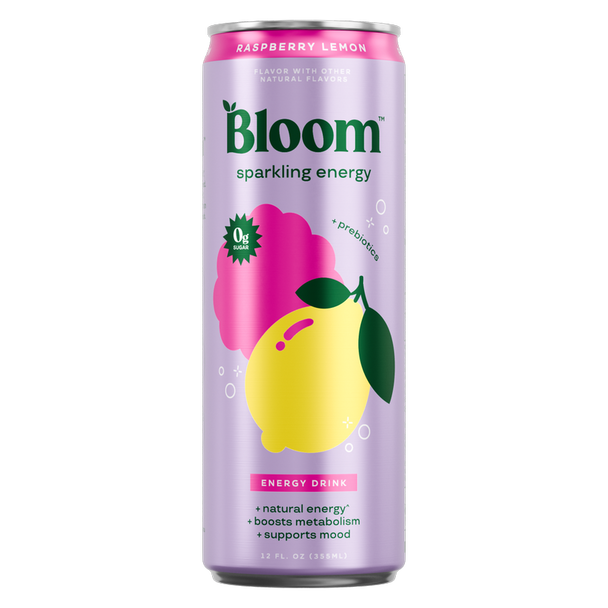 Bloom Sparkling Energy 12 Onzas 12Pk Raspberry Lemon