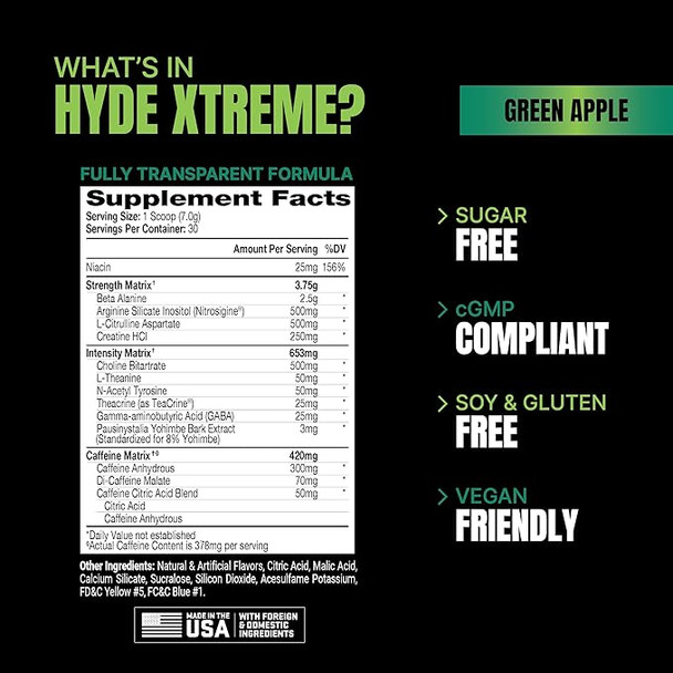 Prosupps Hyde Xtreme 30 Porciones Sour Green Apple