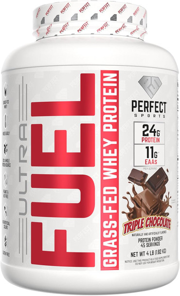 Perfect Sports Ultra Fuel Grass Fed Whey Protein 4Lb Triple Chocolate