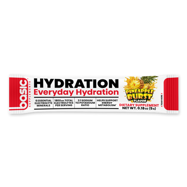 Basic Hydration 20 Sticks Packs X 5G Pineapple Burst