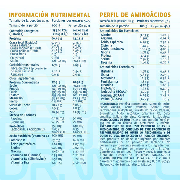 Dr Will Proteina Isolatada 2 3 kg Chocolate