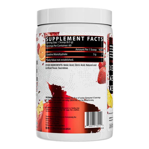 Nutrex Research Creatine 60 Porciones Fruit Punch