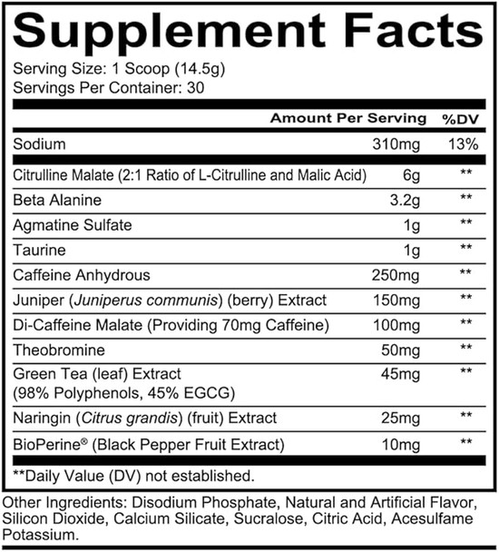 Redcon1 Total War Reloaded Pre Work 30 Porciones Strawberry Kiwi