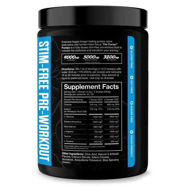 Cobra The Curse Estimulante sin Pump 40 Porciones Blue Raspberry