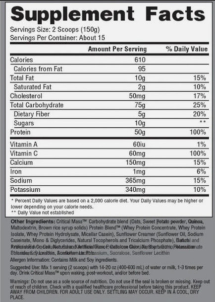 High Tech Pharma Critical Mass 5 Libras Chocolate