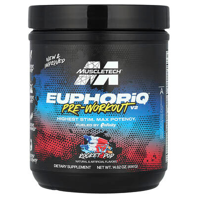Muscle Tech Euphoriq Preworkout 20 Porciones Rocket Pop