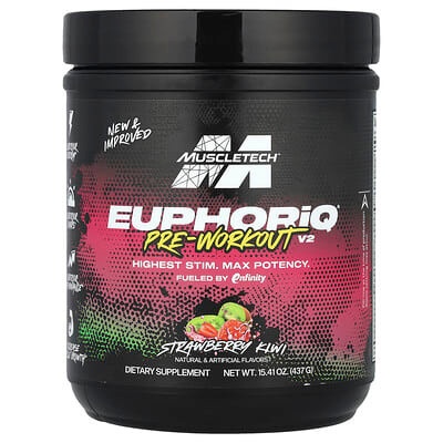 Muscle Tech Euphoriq Preworkout 20 Porciones Strawberry Kiwi