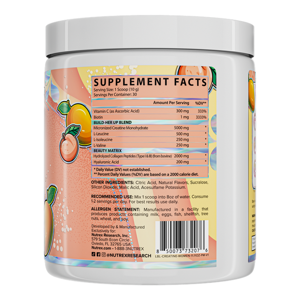 Nutrex Research Research Creatine For Women 30 Porciones Peach Mango