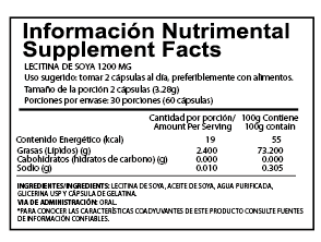 Alpha Ls Lecitina de Soya 1200Mg 60 Cápsulas