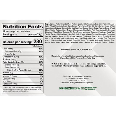 Raw My Cookie Toaster Pastry Frosted 12 Paquete Blueberry
