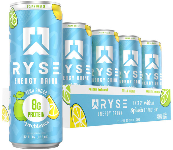 Ryse Energy Protein Drink 12 Onzas 12 Paquete Ocean Breeze