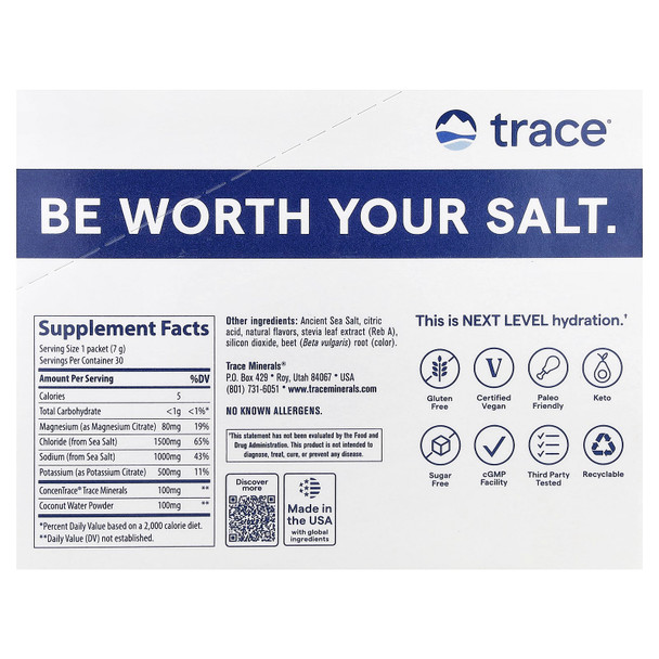 Trace Mineral Zerolyte 30 Stick Salty Berry Lemonade