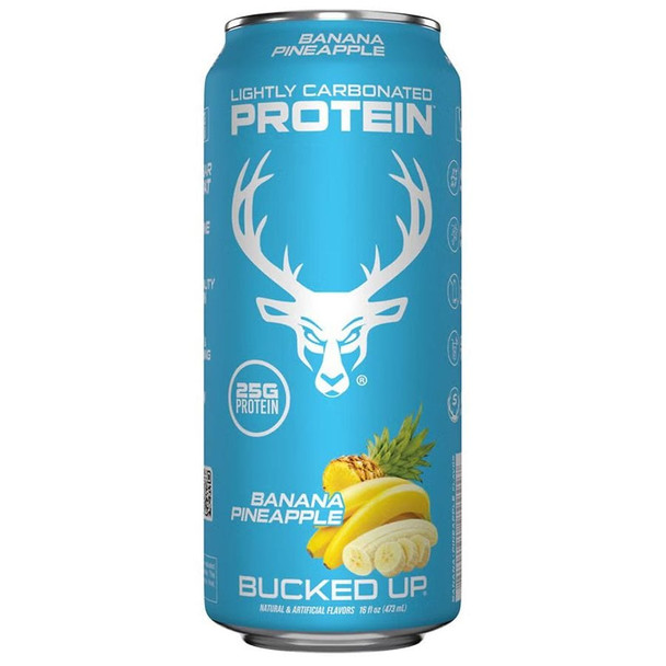 Bucked Up Lightly Carbonated Protein 16 Onzas Banana Pineapple