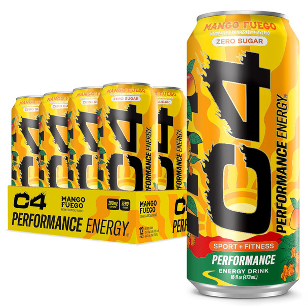 Cellucor C4 Energy Carbonatada 16Oz 12Pk Mango Fuego