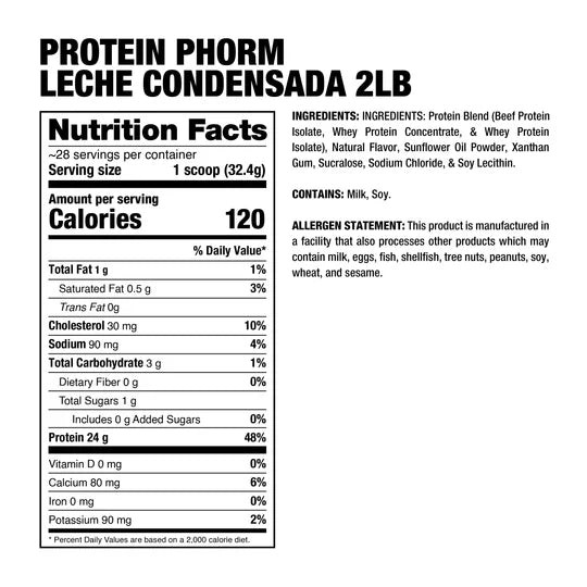 Dragon Pharma Protein Phorm 2 Libras Leche Condensada