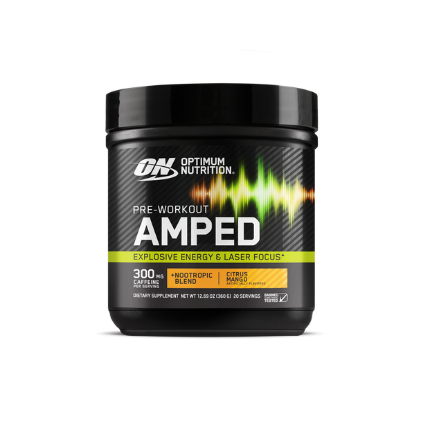 Optimum Nutrition Pre - Entreno Amped 20 Porciones Citrus Mango