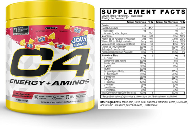 Cellucor C4 Energy Aminos 30 Porciones Cherry Jolly Rancher