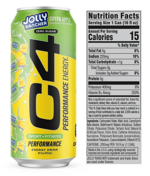 Cellucor C4 Energy Aminos 30 Porciones Green Apple Jolly Rancher