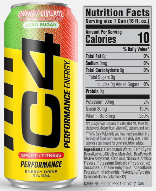 Cellucor C4 Energy Carbonatada 16Oz 12Pk Cherry Limeade