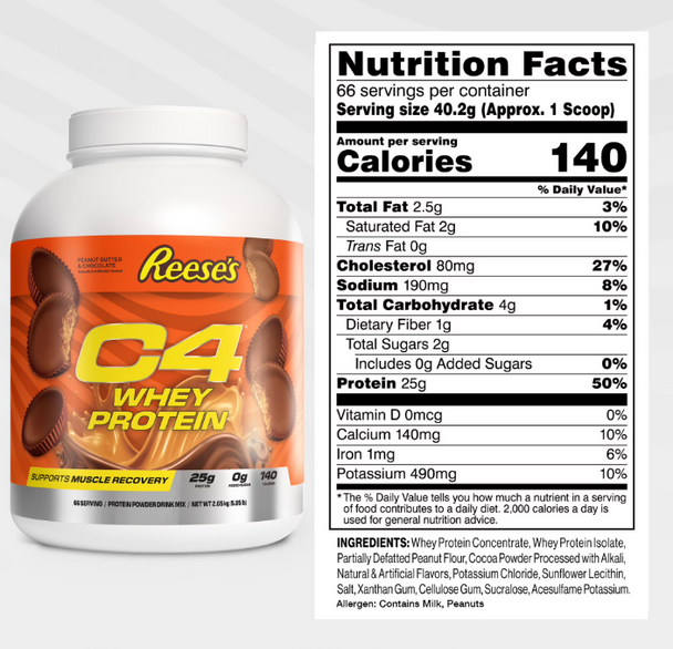 Cellucor C4 Pro Whey 5 Libras Reeses Peanut Butter Cup