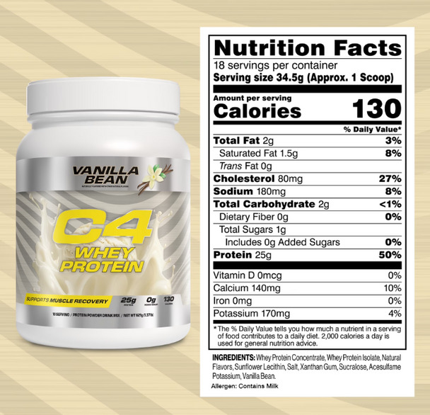 Cellucor C4 Pro Whey 5 Libras Vainilla Bean 15