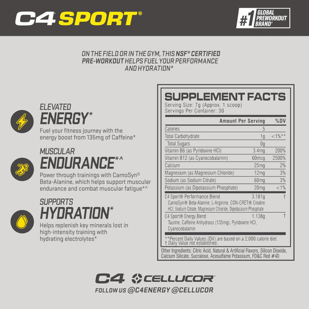 Cellucor C4 Sport 30 Porciones Fruit Punch