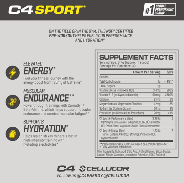 Cellucor C4 Sport 30 Porciones Watermelon