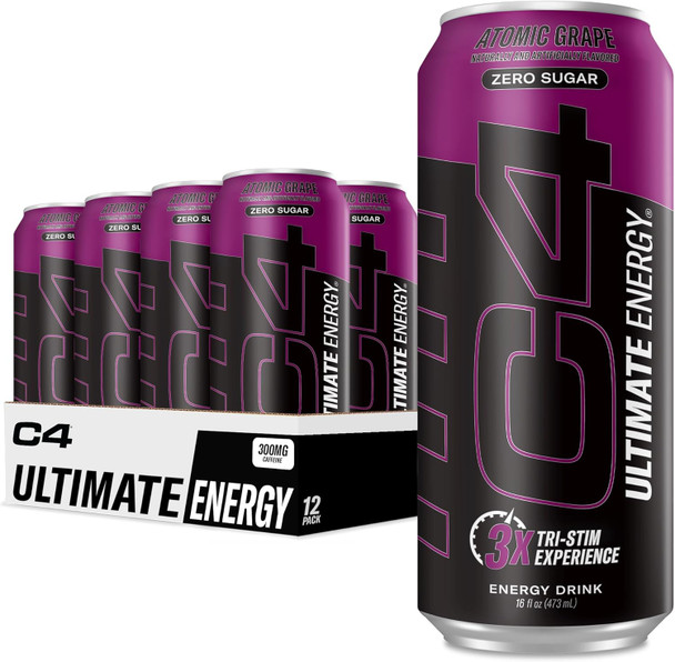 Cellucor C4 Ultimate Carbonatada 16Oz 12Pk Atomic Grape