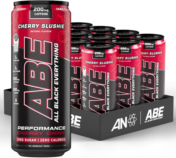 An Applied Nutrition Abe Icee Performance Energy Drink 12Oz 12Pk Cherry