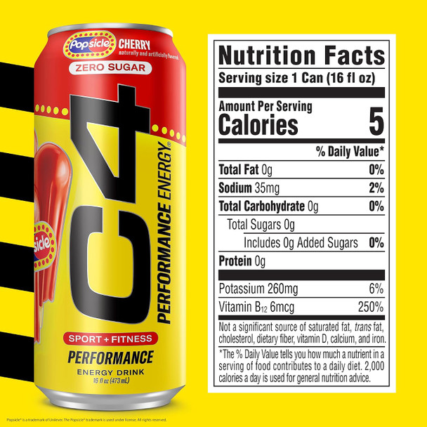 Cellucor C4 Energy Carbonatada 16Oz 12Pk Cherry Popsicle
