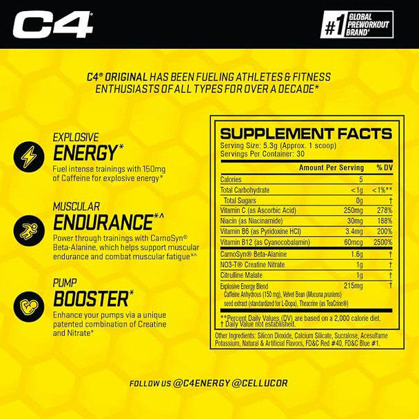 Cellucor C4 Original 30 Porciones Grape