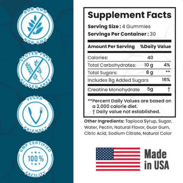 Smash Creatine Gummies 120 Unidades Wild Watermelon