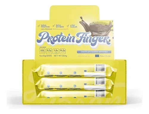 Proteinfingers 12 Paquete Covered Wafer Bar Vainilla 30