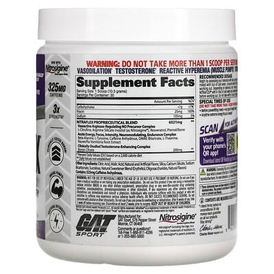 Gat Sport Nitraflex Pre-Entreno Chews 30 Porciones Grape Cotton Candy