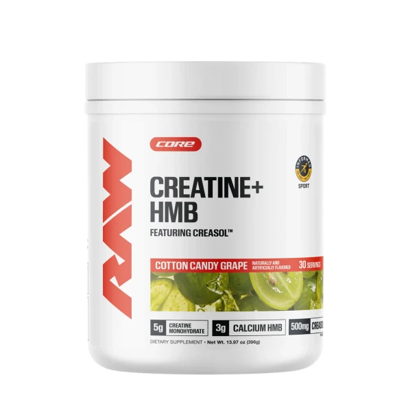 Raw Creatine HMB 30 Porciones Cotton Candy Grape