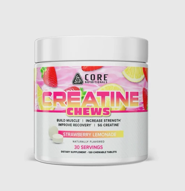 Core Nutritionals Creatine Chews 30 Porciones Strawberry Lemonade