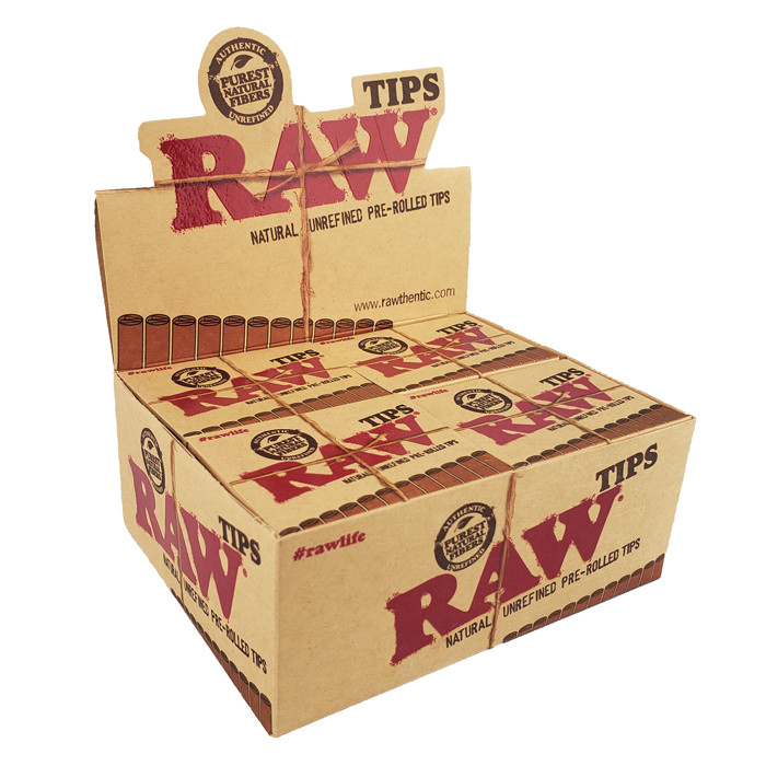 RAW® - Pre-Rolled Tips 21ct - Display of 20 (MSRP $3.00ea)