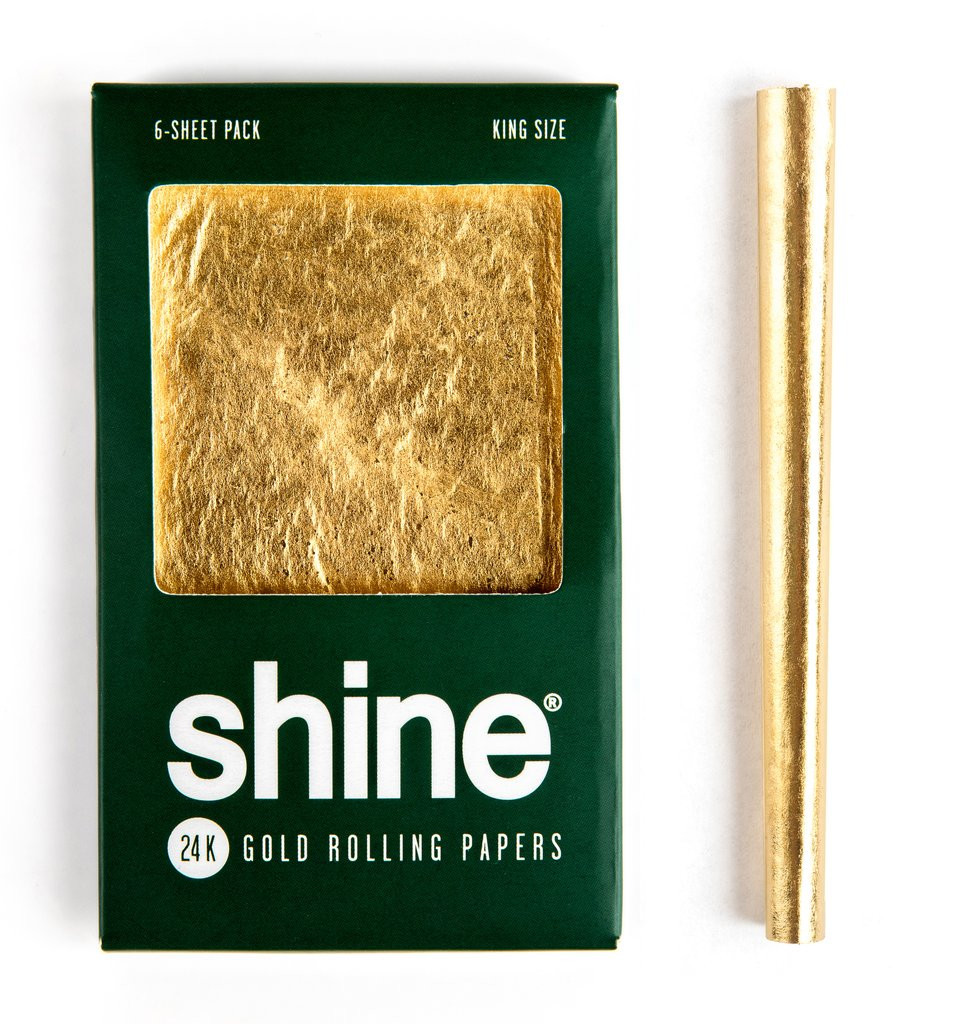 Shine 24K Gold - Rolling Papers King Size (6ct) - Display of 24 (MSRP $45.00ea)