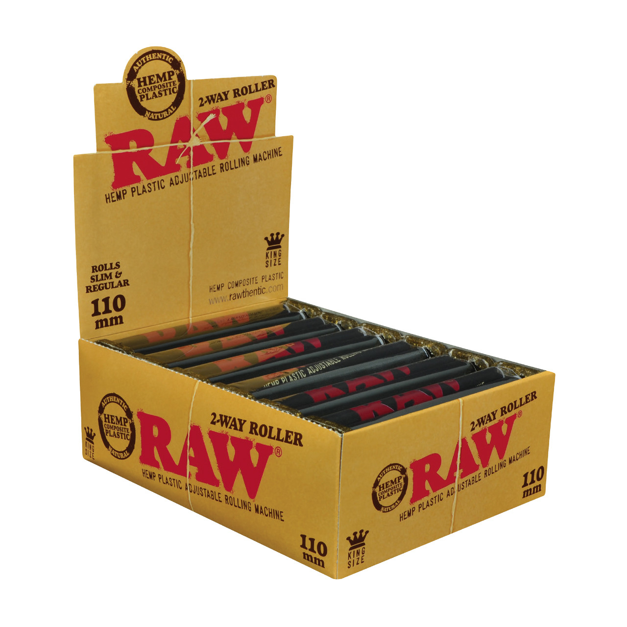 RAW® - Rolling Machine 110mm 2-WAY - Display of 12 (MSRP $5.00ea)