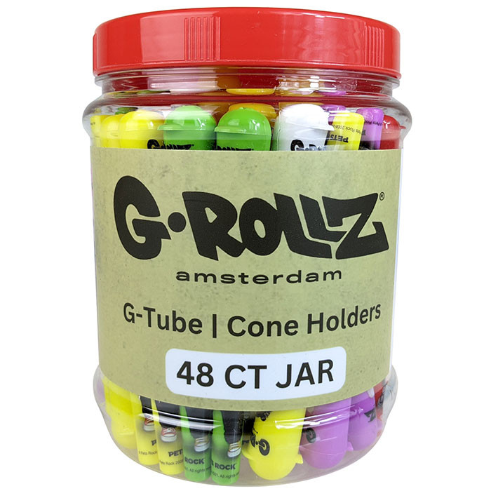 G-Tube - Assorted Pet's Rock Cone Holder - 48ct Jar (MSRP $2.00ea)